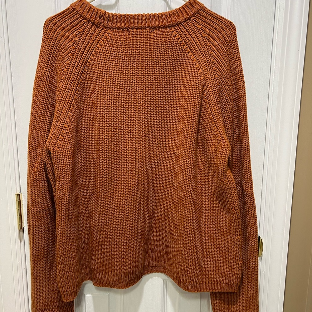 Quince Organic Cotton Fisherman Crew Sweater - Ginger - Size XL EUC - Picture 2 of 5